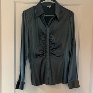 Armani Collezioni Deep Teal Silk Blouse